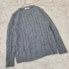 BACK NUMBER/バックナンバー ウール混 長袖 ケーブル ニット【M】