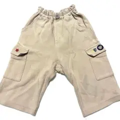 familiarベージュ ポケット付き ハーフパンツ