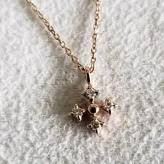 ダイヤモンド♡クロス【ヨンドシー】K10 ゴールドネックレス☆アガット 