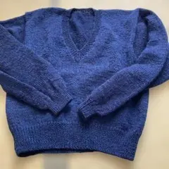 12/5まで ネイビー Vネック ニットセーター