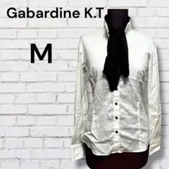 ギャバジンK.T Mサイズ　アイボリー　長袖シャツ　ブラウス　リボン付きのサムネイル