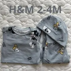 H&M ベビー ロンパース パンツ セット ディズニー2-4m