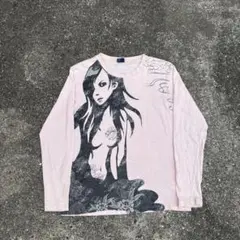 90s unknown 長袖 Tシャツ プリント 原宿 archive Y2K
