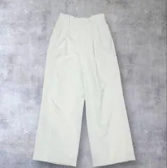 LEPSIM タックワイドパンツ ハイウエスト　ライトグレー