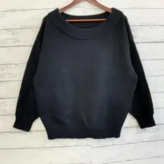 ALMA DESIGN ニット M 黒 ドルマンスリーブ オーバーサイズ 秋冬