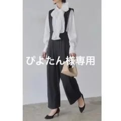 ハイウエストサロペット　ブラック　frene フラーネ