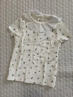 タグ付き未使用品❁小花柄　えり付きトップス