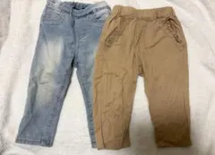 最終お値下げ❣️ベビーズボン　2点セット　80サイズ　H&M 西松屋