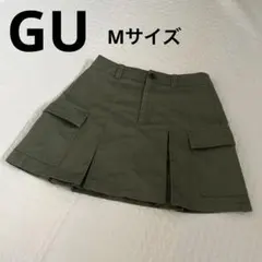 GU ジーユー カーゴミニスカート　カーキ　Mサイズのサムネイル