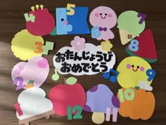 壁面飾り　お誕生日表　新年度準備　3月　4月