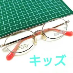 ◆値下げ！◆キッズメガネベベBeBe3061超弾性テンプルNT合金オレンジピンクのサムネイル
