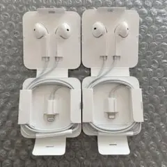 2セット iPhone イヤホン Apple 有線 ライトニングイヤホン