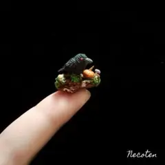 【超ミニチュアあみぐるみ】カラスさん(ハロウィンバージョン)