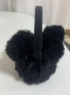 ミッキー　イヤーマフ　黒　ブラック　耳当て　disney ディズニー