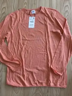 ZARA オレンジ 長袖Tシャツ XL薄手