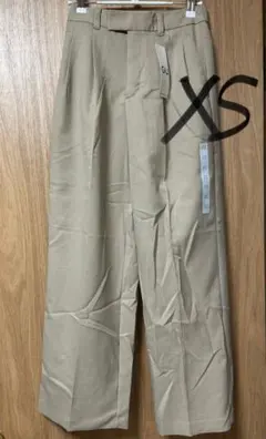 GUローウエストバギーパンツ XSベージュ