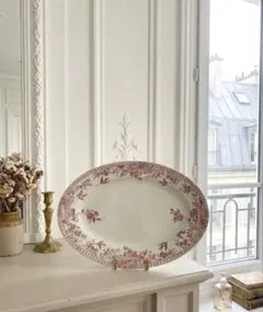 美品　フランスアンティーク　ラヴィエ　ショワジールロワ窯　ポンパドール　プレート 美品 フランスアンティーク ラヴィエ ショワジールロワ窯 ポンパドール