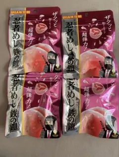 UHA味覚糖 忍者めし鉄の鎧 ピーチ味 4袋セット