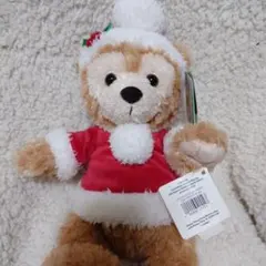 新品未使用　海外ダッフィー　クリスマス　サンタ　ポーチサイズ　ダッフィー
