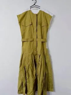 TELA テラ ギャザー フレア ノースリーブ ロング シャツ ワンピースのサムネイル