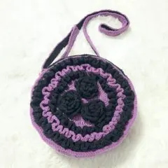 フリルバッグ[薔薇リボン] ハンドメイド 編み物 かぎ編み - メルカリ
