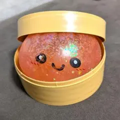 肉まんスクイーズ　ラメ　レア　オレンジ 難あり