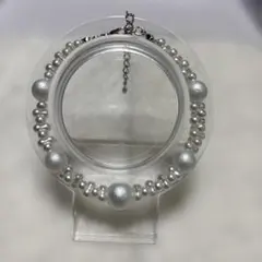 ホワイトパール　ビーズブレスレット