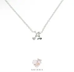 Akisha Mini Logo Necklace ホワイトゴールド