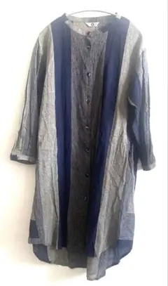 美品 ワンピース 羽織り 前あき 綿100% 日本製