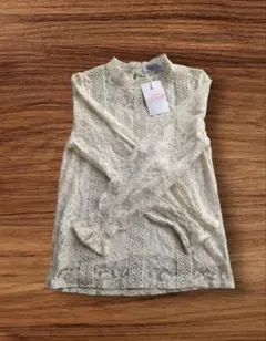 【新品タグ付】Futier Land 袖レース 切り替えカットソー ハイネックM