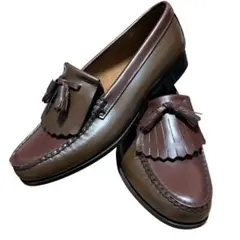 美品】ジーエイチバス タッセルローファー ブラウン BA11015H 26.0 