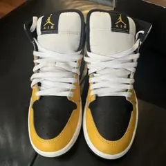 Nike Air Jordan 1 Mid Yellow Black