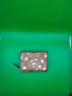COACH 星柄三つ折り財布 ブラウン