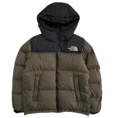 8308 ノースフェイス ダウンジャケット ヌプシ オリーブ ブラック M