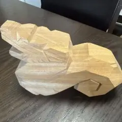 木彫 龍 置物 抽象彫刻 作家印あり 手彫り 龍神 古物 15cm 258g