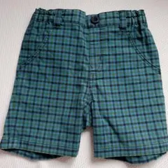 ファミリア　ハーフパンツ　青系チェック　男の子