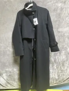 moment+ ブラック ロングコート