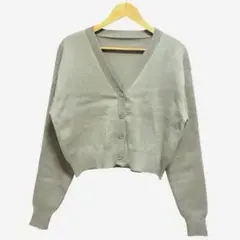 新品 神戸レタス ショート丈 カーディガン グレージュ M 春 羽織 人気カラーのサムネイル