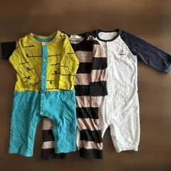 ベビー肌着　ベビーパジャマ　ロンパース・カバーオール 70-80 3点セット