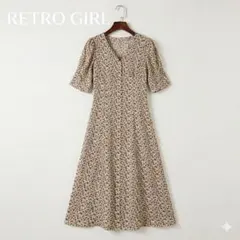 RETRO GIRL レトロガール ロングワンピース 花柄 F 半袖 春夏