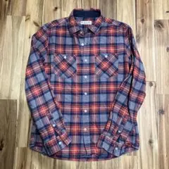 ナノユニバース ネルシャツ 赤・青・グレー