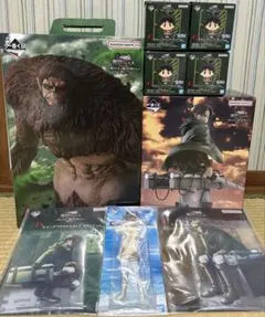 一番くじ 進撃の巨人 A賞 獣の巨人 B賞リヴァイ フィギュア　その他おまけ