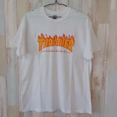 【古着】【GILDAN】スラッシャーマガジン　炎ロゴ　Tシャツ　L　(101)