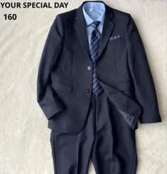 【5点セット】美品✨️ブラックフォーマルスーツ 卒業スーツ 卒服 160