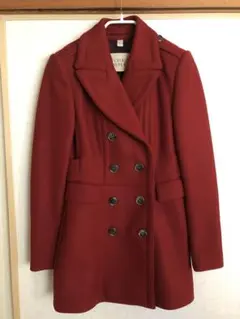 バーバリー　Pコート　ピーコート　レッド