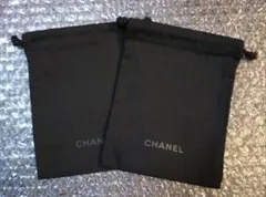 CHANEL　シャネル　ブラックポーチ　巾着　ノベルティ　2個