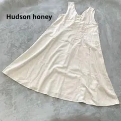 Hudson honey しまむら ノースリーブAラインワンピース アイボリー