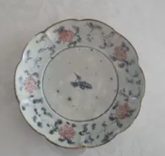 市野吉記さん　コウホ窯　丸皿　約14cm 青色花模様 市野吉記さん コウホ窯 丸皿 約14cm 青色花模様 市野吉記