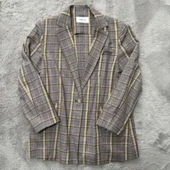 FRAY I.D テーラードジャケット グレー/イエロー