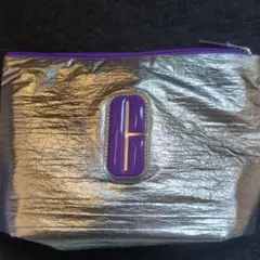 CLINIQUE オリジナルメタリックシルバー ポーチ(ノベルティ)